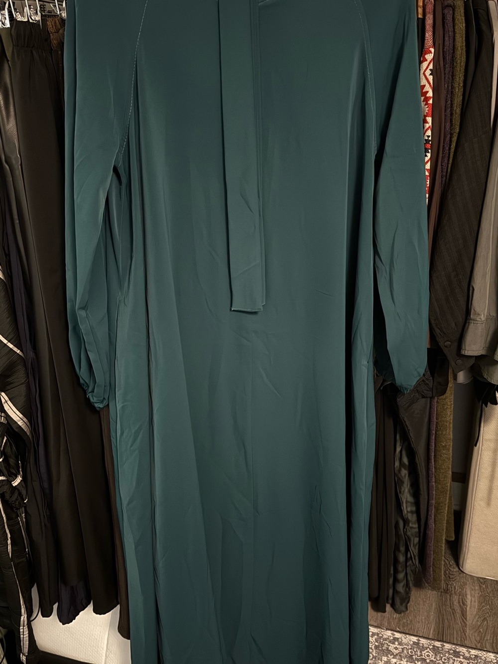 Long Sleeve Teal Maxi Dress